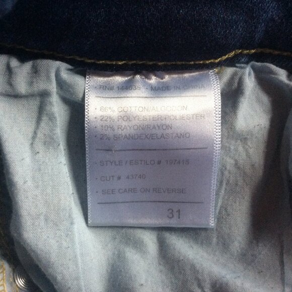 KanCan Wide Decorative Waist Band High Rise Boho Blue Denim Ankle Jean Size 31 - Picture 5 of 6